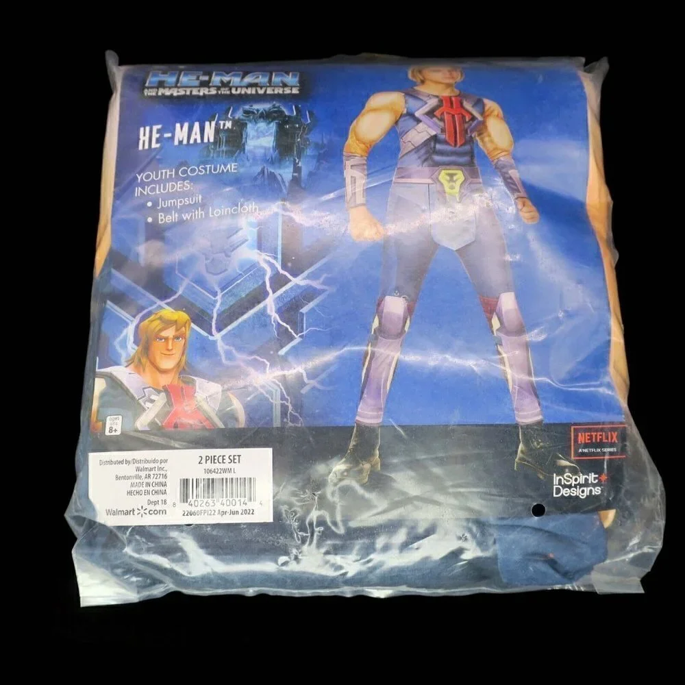 He-Man Masters of the Universe Netflix Halloween Costume Youth Boys Large 10/12